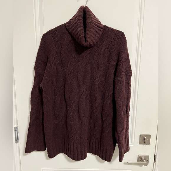 NWT - Frank & Oak Women’s Wool Blended Ribbed Turtleneck Sweater - Size L - Picture 1 of 9